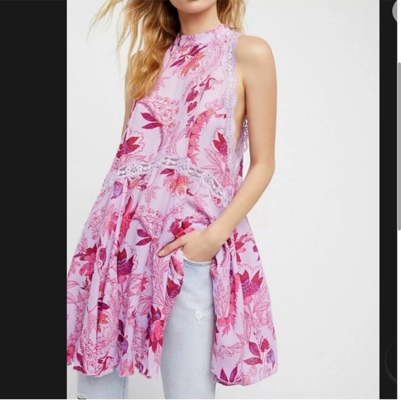 FREE PEOPLE Floral PrintShe Moves Chemise Mini
Dress in Purple Sz XS - Picture 4 of 10